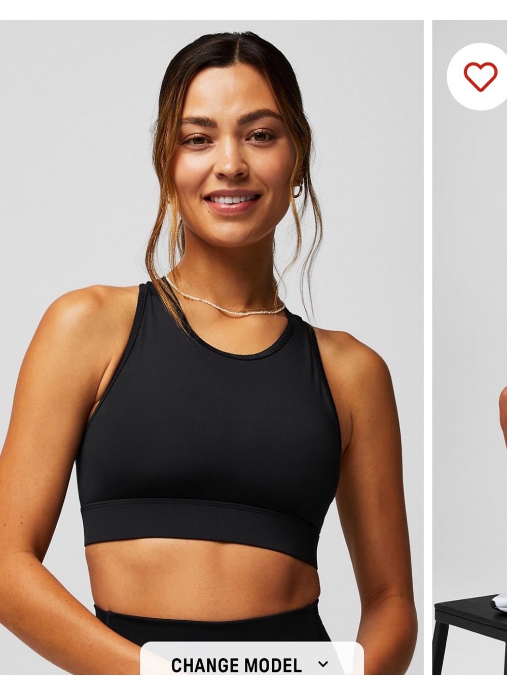 Fabletics Black High-Neck Athletic Sports Bra